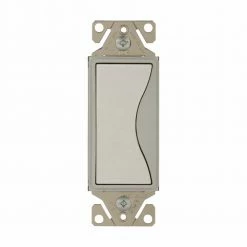 Eaton Light Switches Aspire 15-amp 3-way Push Light Switch, White Satin