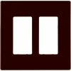 Eaton Wall Plates 2-Gang Brown Decorator Screwless Midsize Wall Plate