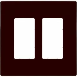 Eaton Wall Plates 2-Gang Brown Decorator Screwless Midsize Wall Plate