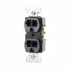 Eaton Electrical Outlets 20-Amp Commercial Duplex Outlet, Black