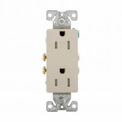 Eaton Electrical Outlets 15-Amp Residential Decorator Outlet, Desert Sand