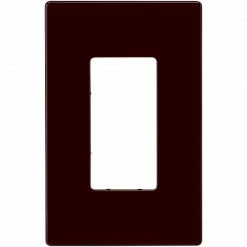 Eaton Wall Plates 1-Gang Brown Decorator Screwless Midsize Wall Plate