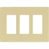 Eaton Wall Plates 3-Gang Ivory Decorator Screwless Midsize Wall Plate