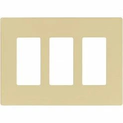 Eaton Wall Plates 3-Gang Ivory Decorator Screwless Midsize Wall Plate