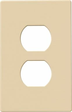Eaton Wall Plates 1-Gang Ivory Round Wall Plate