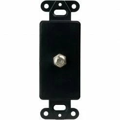 Eaton Wall Plates 1-Gang Coaxial Black Decorator Standard Wall Plate Insert