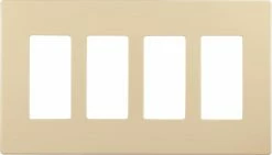 Eaton Wall Plates 4-Gang Ivory Round Wall Plate
