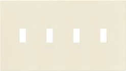 Eaton Wall Plates 4-Gang Light Almond Toggle Wall Plate