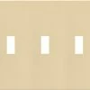 Eaton Wall Plates 3-Gang Ivory Toggle Wall Plate