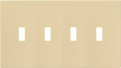 Eaton Wall Plates 4-Gang Ivory Toggle Wall Plate