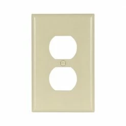 Eaton Wall Plates 1-Gang Midsize Duplex Wall Plate, Ivory