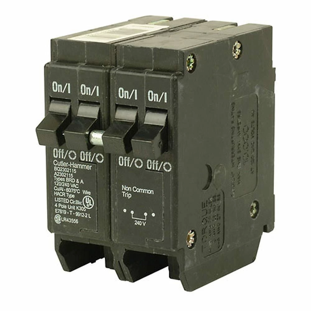 Eaton Circuit Breakers Type BR 40-Amp 4-Pole Quad Circuit Breaker 1 Eaton Circuit Breakers Type BR 40-Amp 4-Pole Quad Circuit Breaker