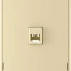 Eaton Wall Plates 1-Gang Phone Wall Plate, Ivory