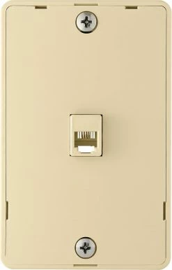 Eaton Wall Plates 1-Gang Phone Wall Plate, Ivory