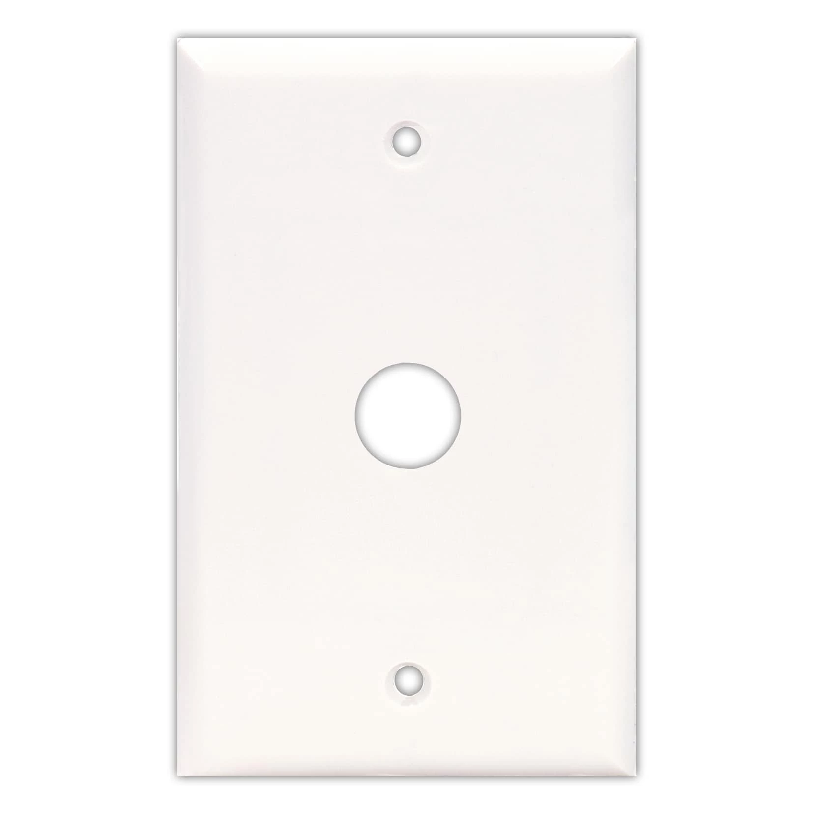 Eaton Wall Plates 1-Gang Coaxial White Wall Plate 1 Eaton Wall Plates 1-Gang Coaxial White Wall Plate