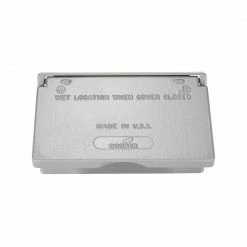 Eaton Electrical Outlet Covers Metallic Gray 1-Outlet Weatherproof Electrical Outlet Cover