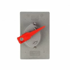 Eaton Electrical Outlet Covers Non-Metallic Gray 1-Outlet Weatherproof Electrical Outlet Cover