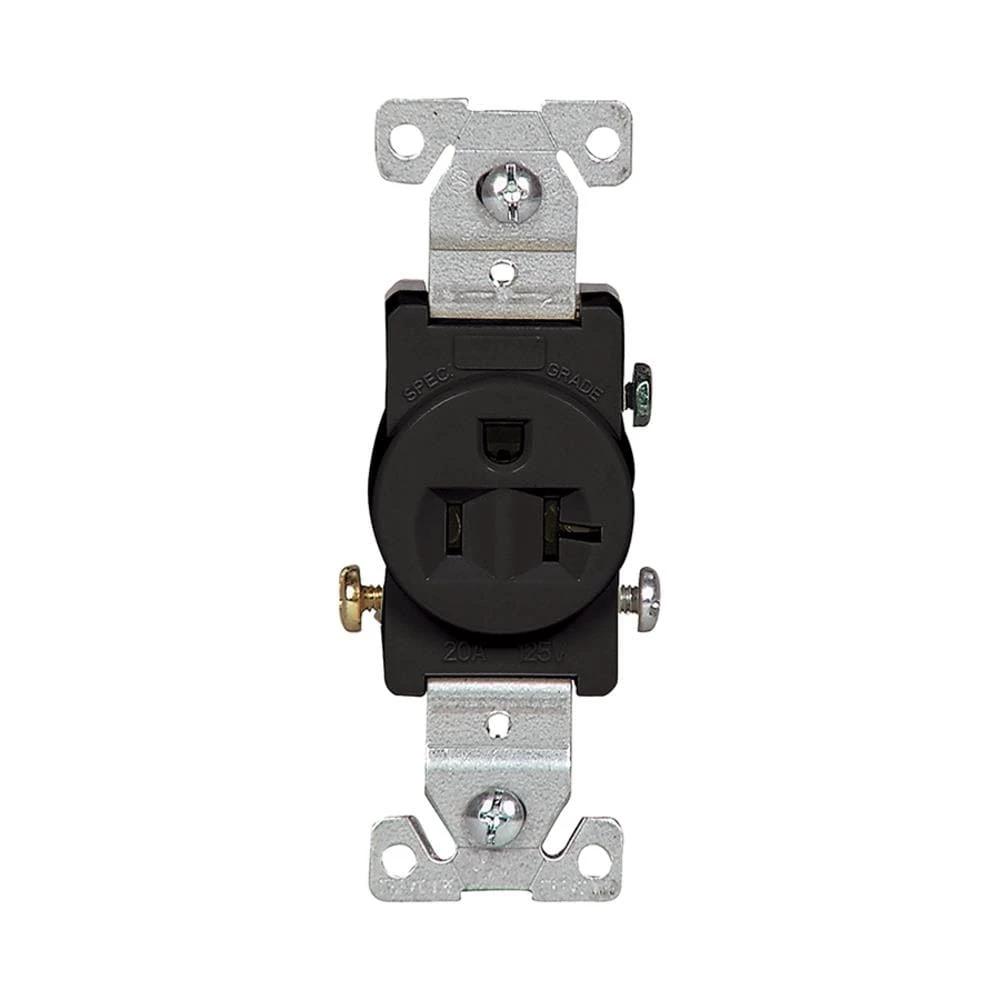 Eaton Electrical Outlets 20-Amp Residential/Commercial Round Outlet, Black 1 Eaton Electrical Outlets 20-Amp Residential/Commercial Round Outlet, Black