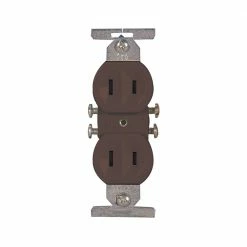 Eaton Electrical Outlets 15-Amp Residential Duplex Outlet, Brown