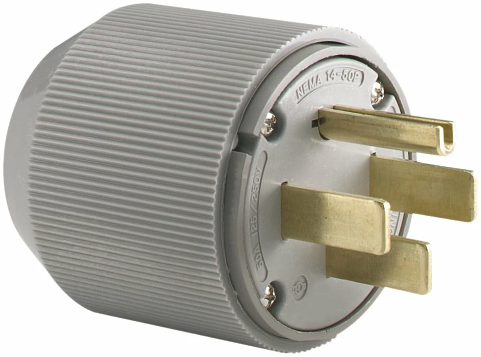Eaton Plugs & Connectors 50-Amps 125/250-Volt NEMA 14-50R Industrial Straight 1 Eaton Plugs & Connectors 50-Amps 125/250-Volt NEMA 14-50R Industrial Straight