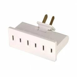 Eaton Adapters & Splitters 15-Amp 2-Wire Single to Triple White Basic Low Profile Adapter