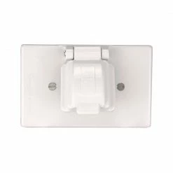 Eaton Electrical Outlet Covers Non-Metallic White 1-Outlet Weatherproof Electrical Outlet Cover