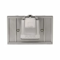 Eaton Electrical Outlet Covers Non-Metallic Gray 1-Outlet Weatherproof Electrical Outlet Cover