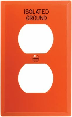 Eaton Wall Plates 1-Gang Round Wall Plate, Orange
