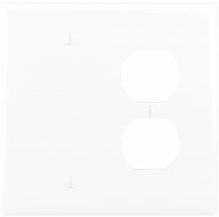 Eaton Wall Plates 2-Gang Wall Plate, White