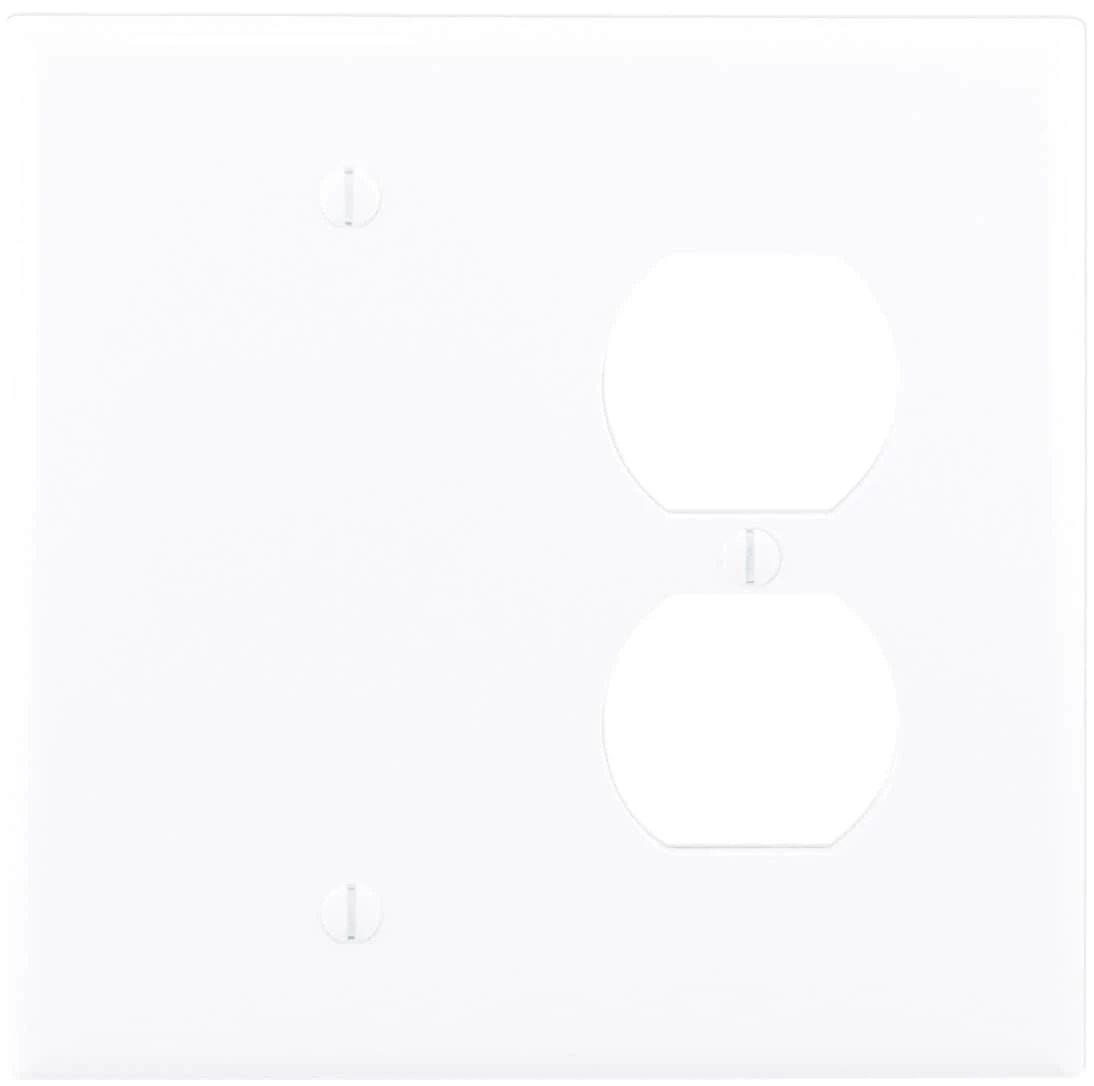Eaton Wall Plates 2-Gang Wall Plate, White 1 Eaton Wall Plates 2-Gang Wall Plate, White