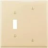 Eaton Wall Plates 2-Gang Wall Plate, Ivory
