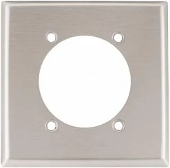 Eaton Wall Plates 2-Gang Round Wall Plate, Stainless Steel