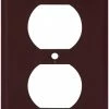 Eaton Wall Plates 1-Gang Round Wall Plate, Brown