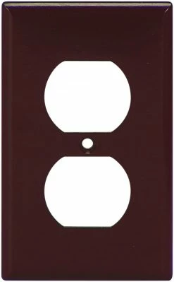 Eaton Wall Plates 1-Gang Round Wall Plate, Brown