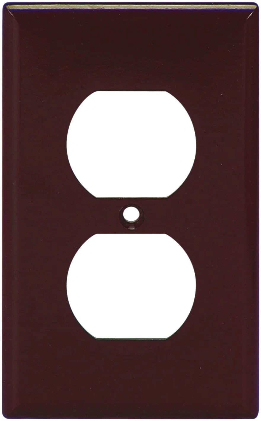 Eaton Wall Plates 1-Gang Round Wall Plate, Brown 1 Eaton Wall Plates 1-Gang Round Wall Plate, Brown