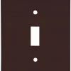 Eaton Wall Plates 1-Gang Toggle Wall Plate, Brown