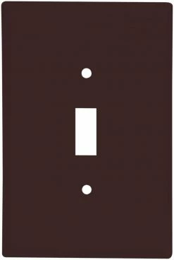 Eaton Wall Plates 1-Gang Toggle Wall Plate, Brown