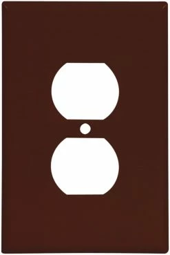 Eaton Wall Plates 1-Gang Round Wall Plate, Brown