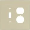 Eaton Wall Plates 2-Gang Wall Plate, Ivory