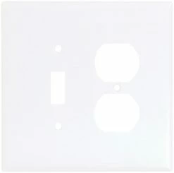 Eaton Wall Plates 2-Gang Wall Plate, White