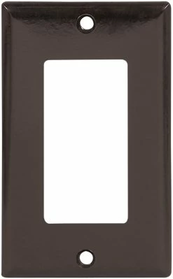 Eaton Wall Plates 1-Gang Decorator Wall Plate, Brown