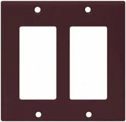 Eaton Wall Plates 2-Gang Decorator Wall Plate, Brown