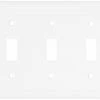 Eaton Wall Plates 5-Gang Toggle Wall Plate, White