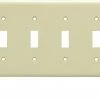 Eaton Wall Plates 6-Gang Toggle Wall Plate, White