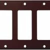 Eaton Wall Plates 3-Gang Decorator Wall Plate, Brown