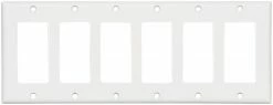 Eaton Wall Plates 6-Gang Decorator Wall Plate, White