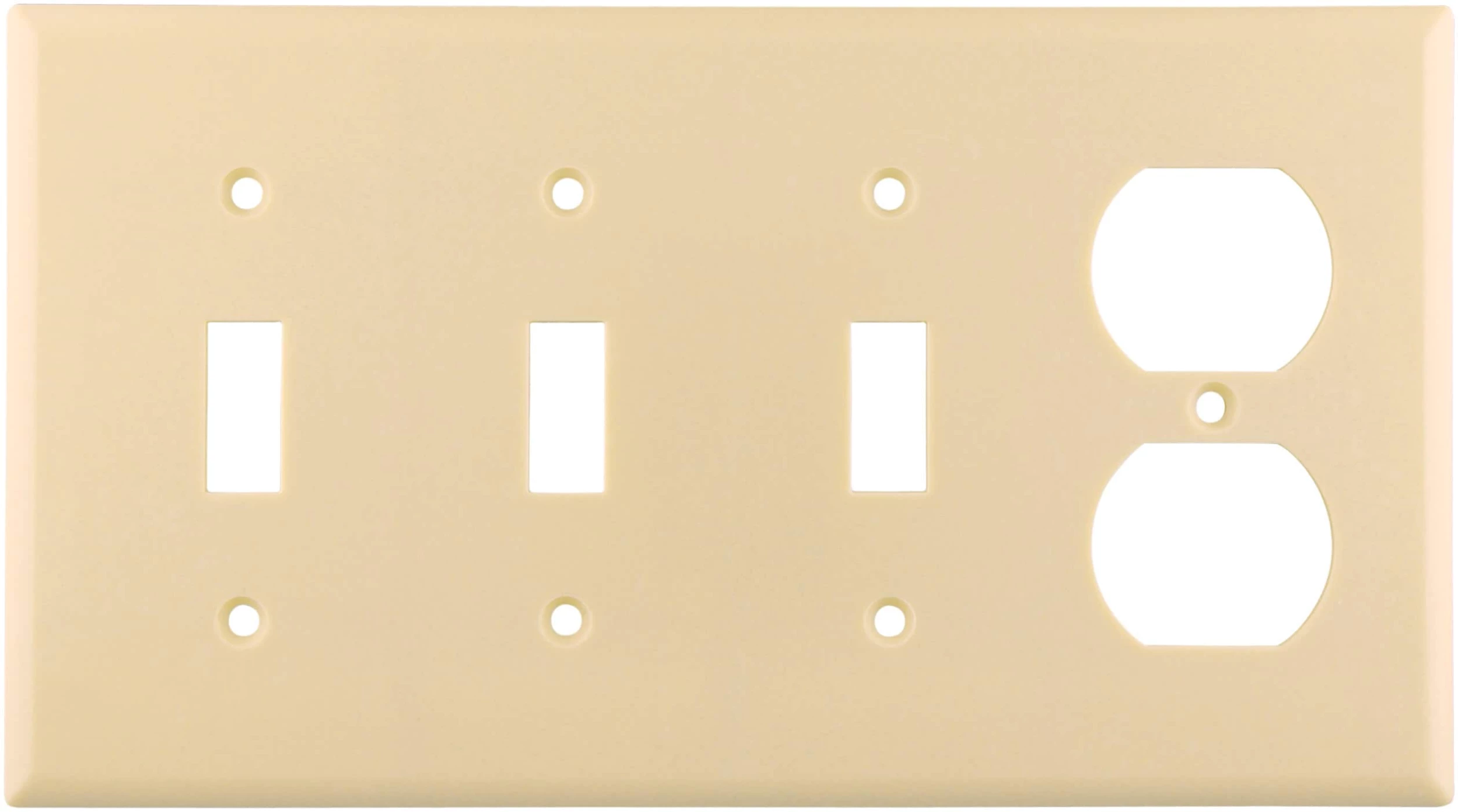 Eaton Wall Plates 4-Gang Wall Plate, Ivory 1 Eaton Wall Plates 4-Gang Wall Plate, Ivory