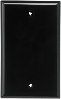 Eaton Wall Plates 1-Gang Blank Wall Plate, Black