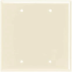 Eaton Wall Plates 2-Gang Standard Blank Wall Plate, Light Almond