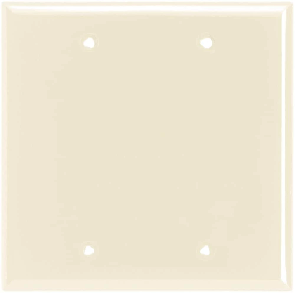 Eaton Wall Plates 2-Gang Standard Blank Wall Plate, Light Almond 1 Eaton Wall Plates 2-Gang Standard Blank Wall Plate, Light Almond
